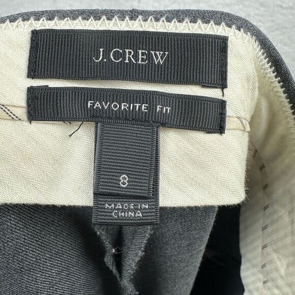 2/$30 J Crew Favorite Fit Dress Pants Slacks Size 8 Gray Wool Office Siren - Picture 9 of 11